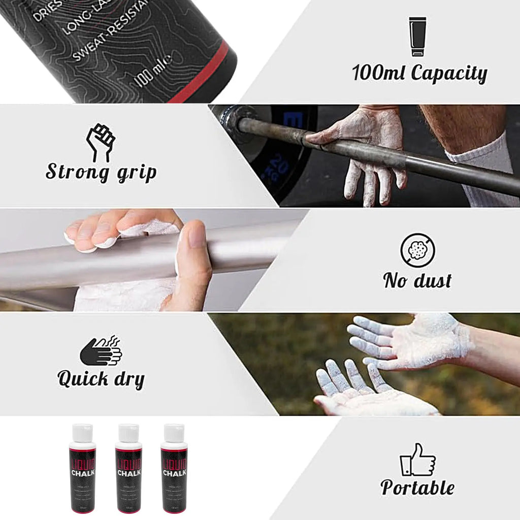 GORILLA GEARZ 50ml/100ml Lifting Chalk  Sweat-Resistant Workout Magnesium Powder unlock your power