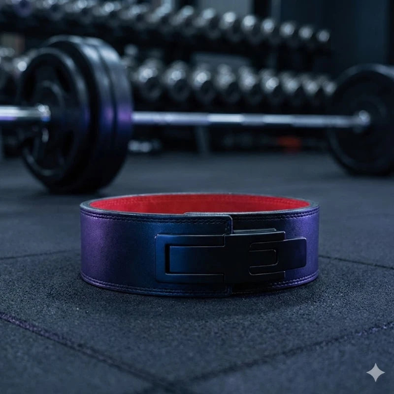 GORRILA GEARZ Weightlifting Belt : Leather Lever Buckle Waist Support Powerlifting Strong Pull Squat Deadlift Gym Training Powerlifters