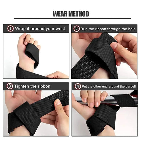 GORRILA GEARZ Non-Slip Grip/strength multi use Strap (Black)