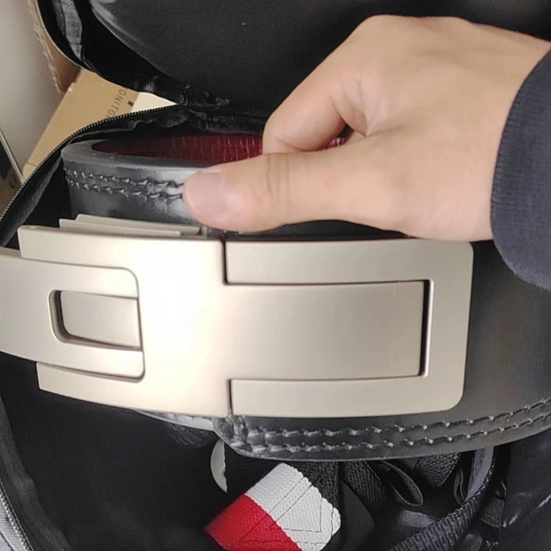 GORRILA GEARZ Weightlifting Belt : Leather Lever Buckle Waist Support Powerlifting Strong Pull Squat Deadlift Gym Training Powerlifters